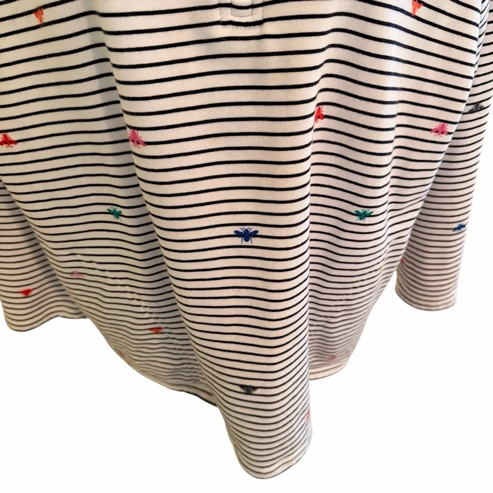 Joules Pip Print Half Zip Sweatshirt in Rainbow Bee Stripe Pattern 18 - Picture 5 of 13